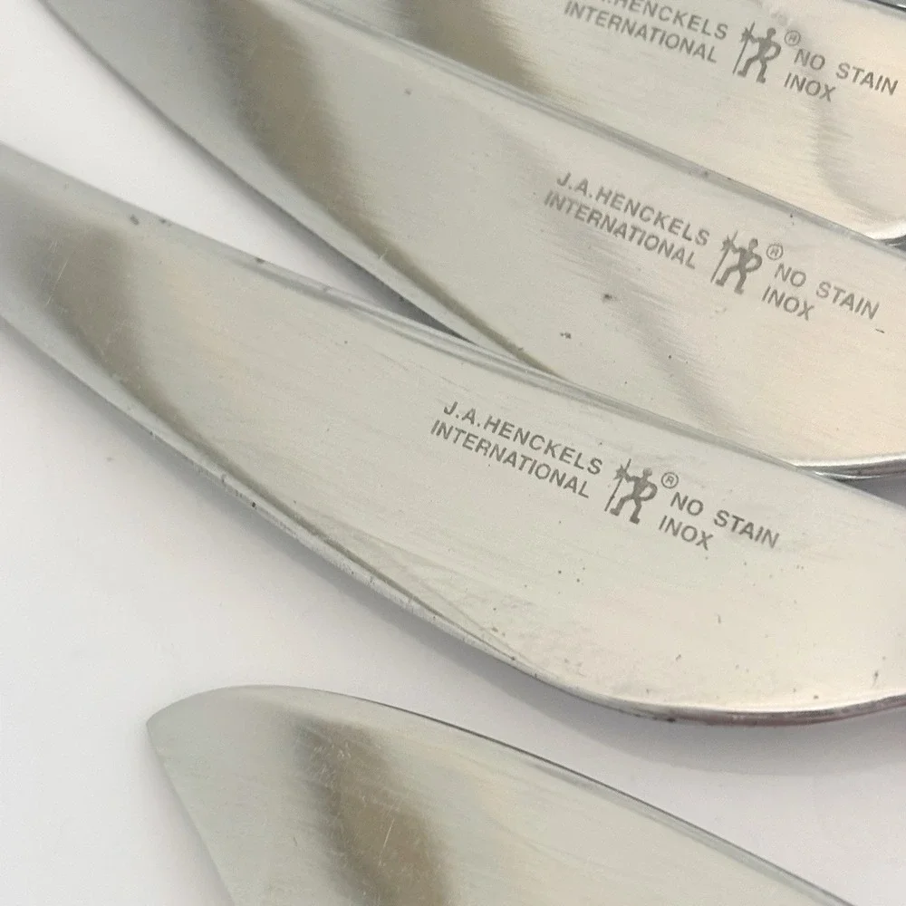J A Henckels Zwilling OPUS Stainless 6 Dinner‎ Knives Set 1 Butter Knife